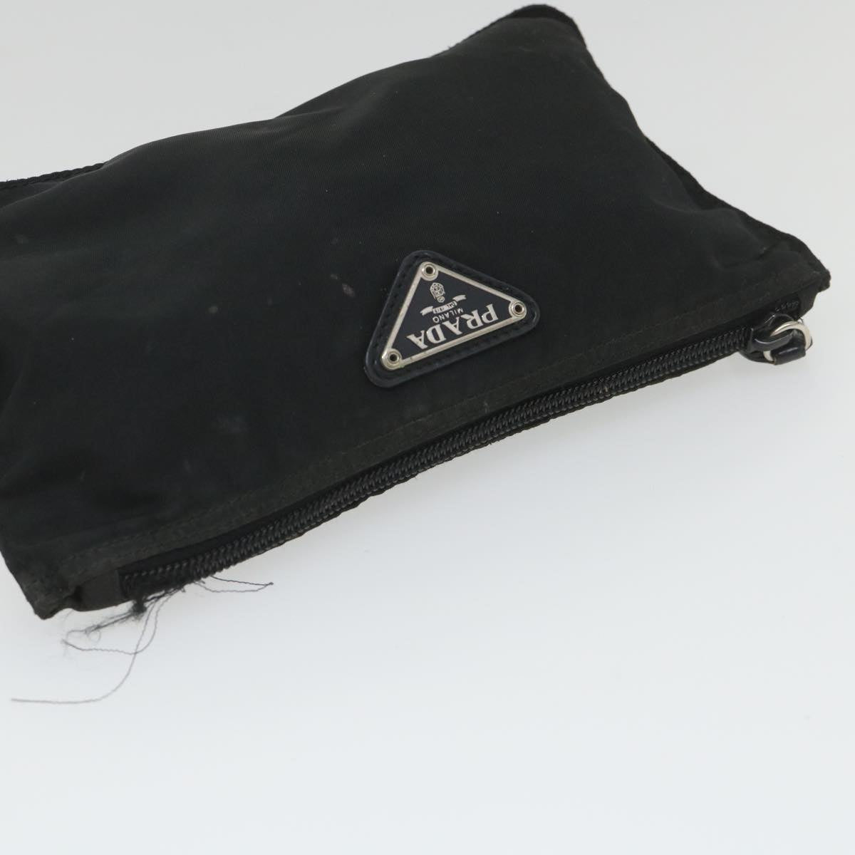 PRADA Pouch Nylon Black Auth fm2862