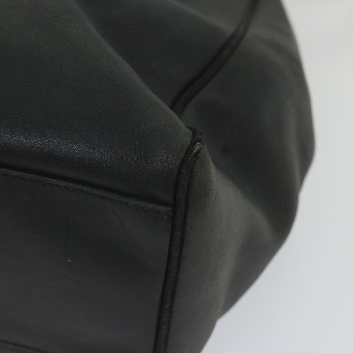 Salvatore Ferragamo Tote Bag Leather Black Auth fm2863