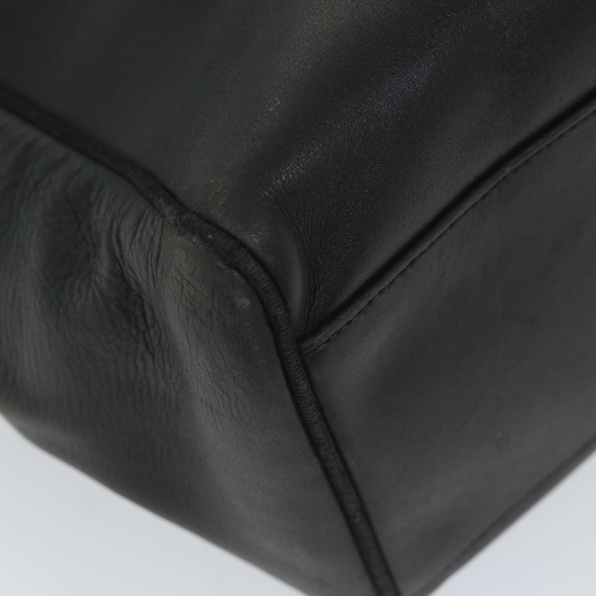 Salvatore Ferragamo Tote Bag Leather Black Auth fm2863