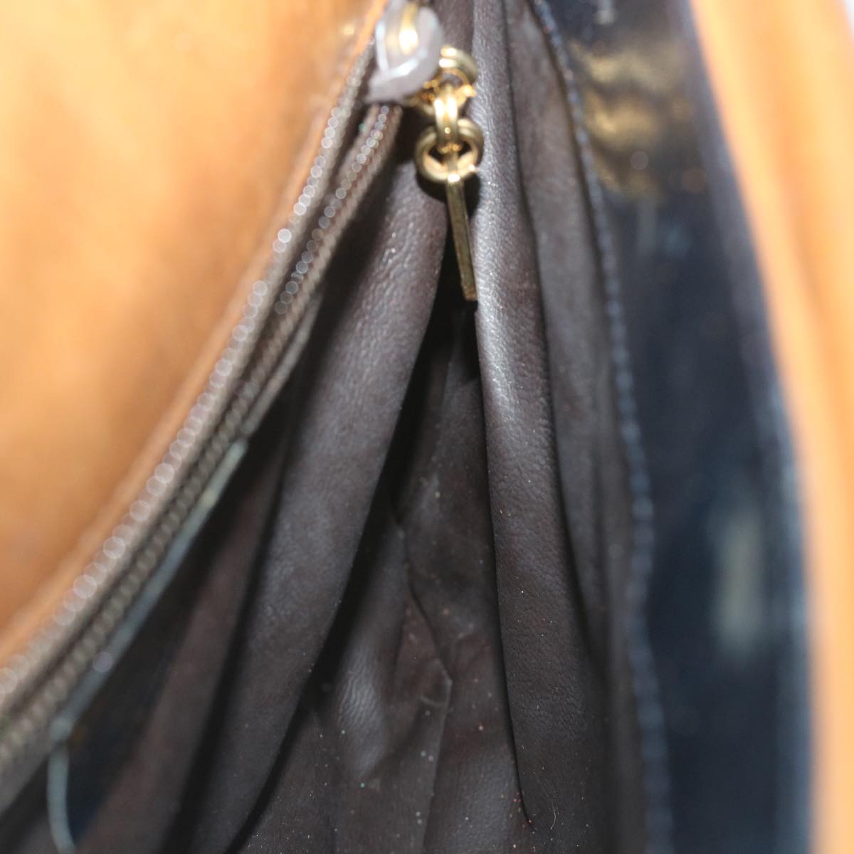 Salvatore Ferragamo Shoulder Bag Leather Navy Auth fm2865