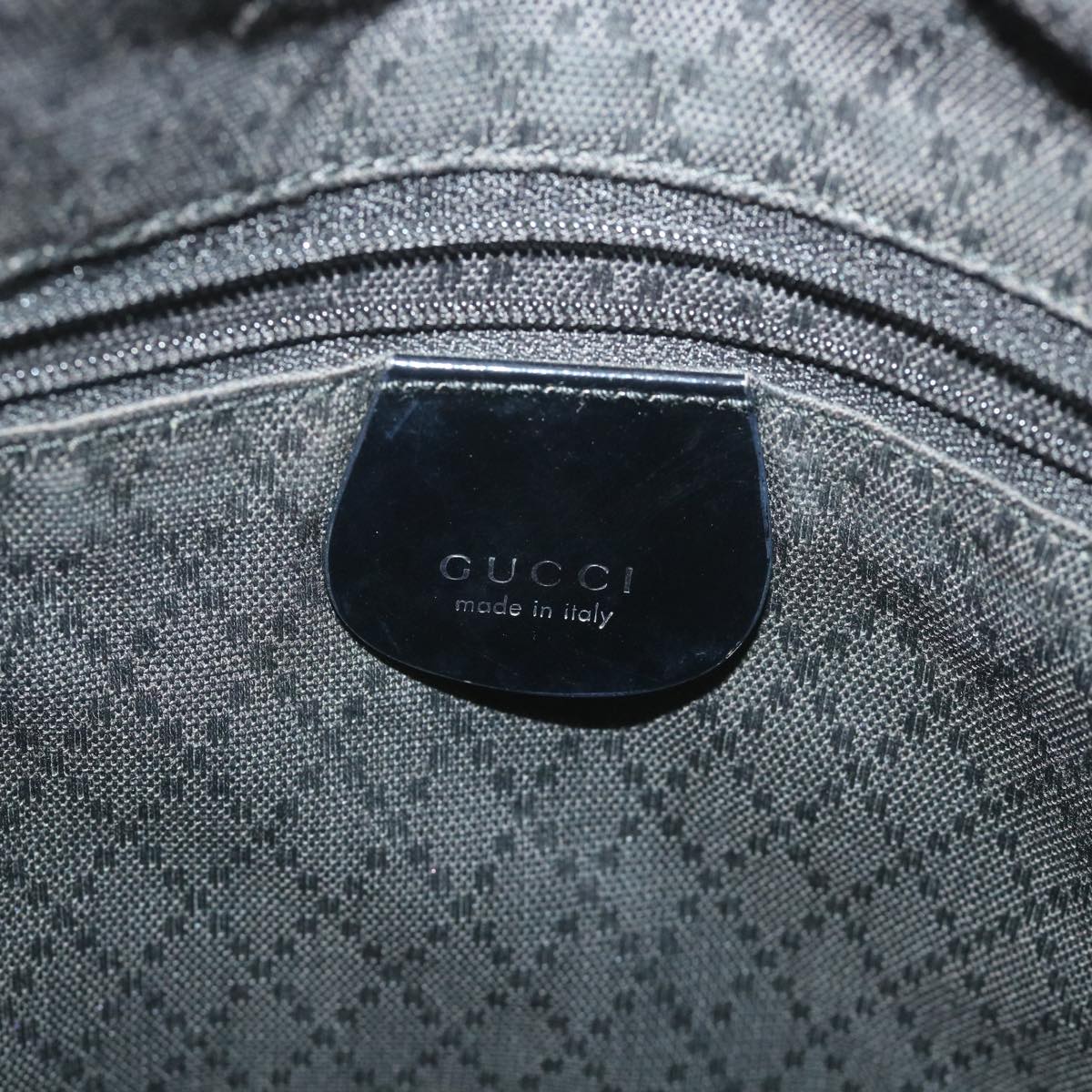 GUCCI Shoulder Bag Nylon Black 001 1998 1577 Auth fm2876