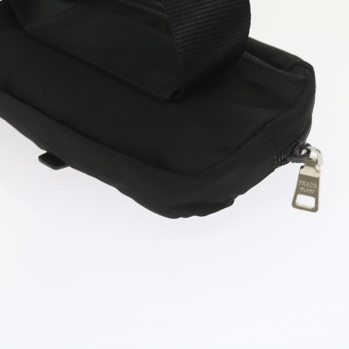 PRADA Waist bag Nylon Black Auth fm2924