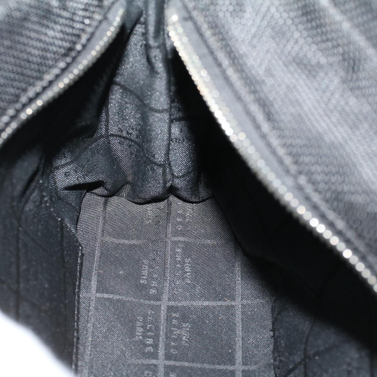 CELINE Shoulder Bag Canvas Black Auth fm2930