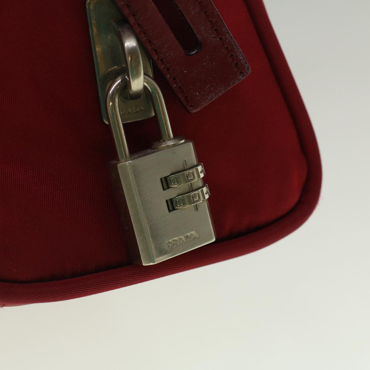 PRADA Shoulder Bag Nylon Red Auth fm2933