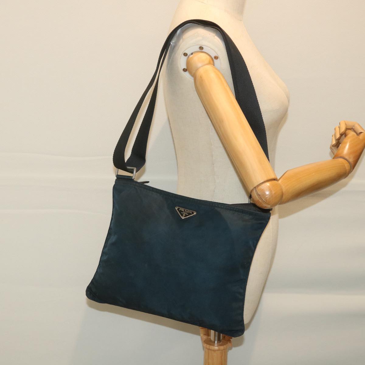 PRADA Shoulder Bag Nylon Navy Auth fm2938