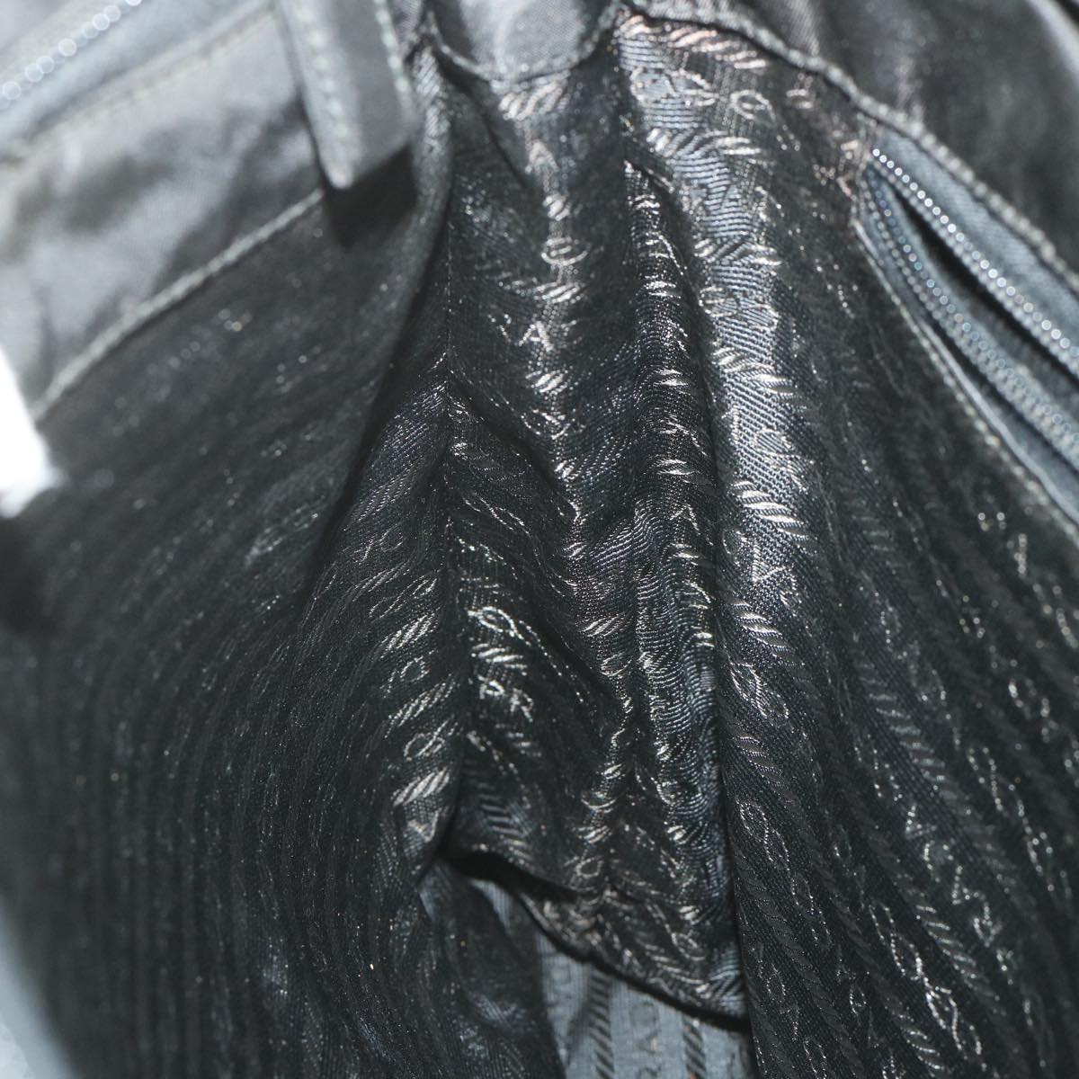 PRADA Shoulder Bag Nylon Black Auth fm2948