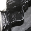 MCM Vicetos Logogram Studs Shoulder Bag PVC Leather Black Auth fm2976-20