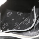 MCM Vicetos Logogram Studs Shoulder Bag PVC Leather Black Auth fm2976-22