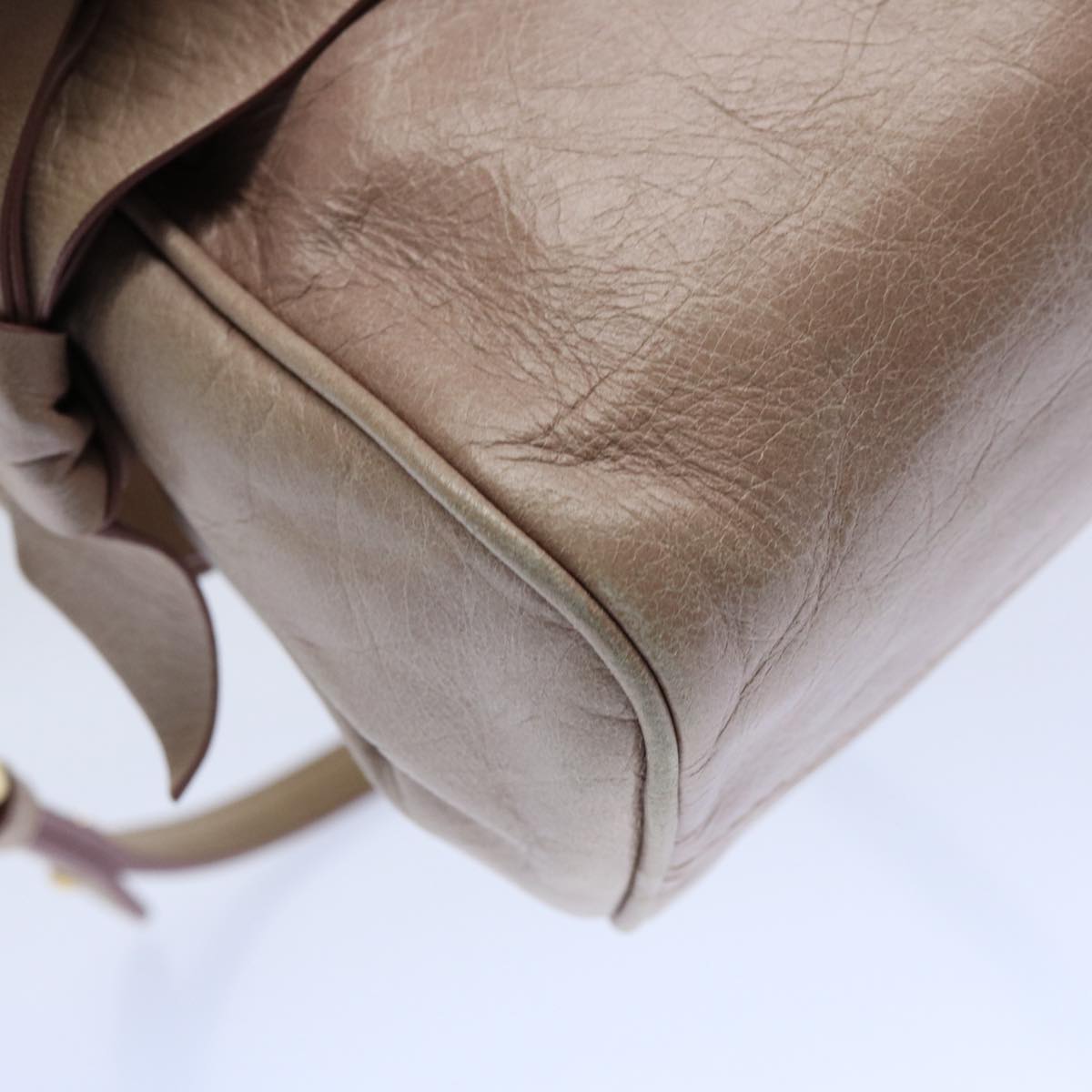 Miu Miu Shoulder Bag Leather Pink Auth fm3012
