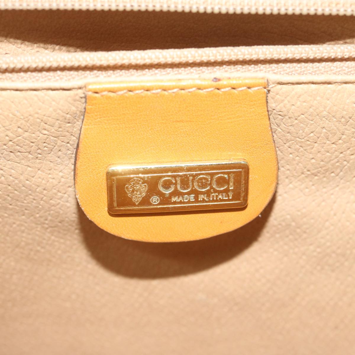 GUCCI Micro GG Supreme Shoulder Bag PVC Leather Beige 004 89 0265 Auth fm3029