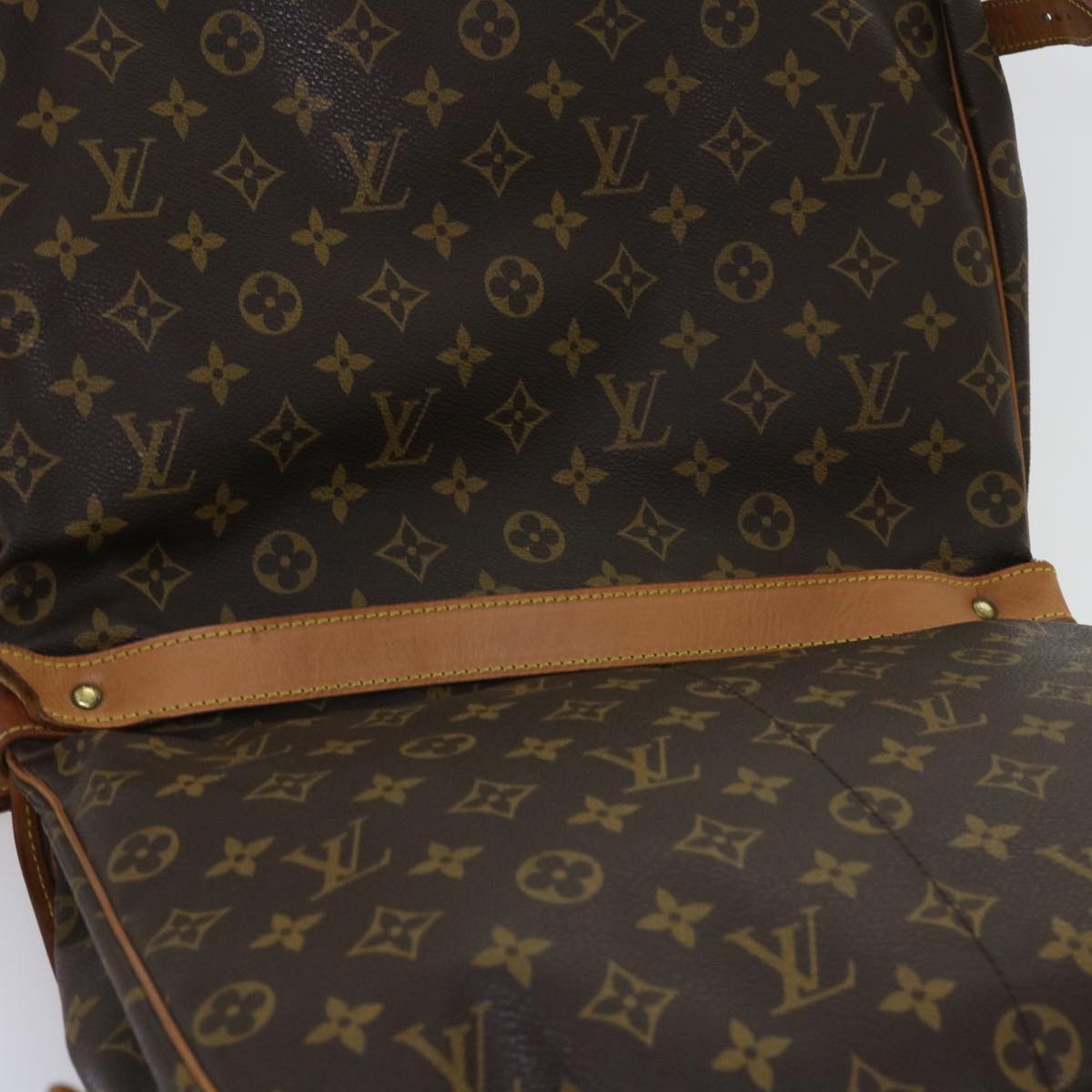 LOUIS VUITTON Monogram Saumur 35 Shoulder Bag M42254 LV Auth fm3048