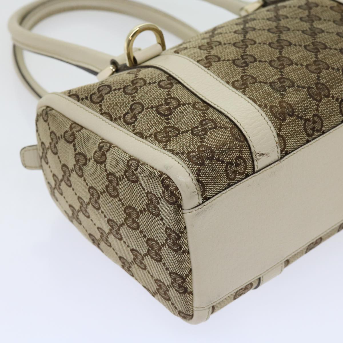 GUCCI GG Canvas Shoulder Bag Beige 130942 Auth fm3094