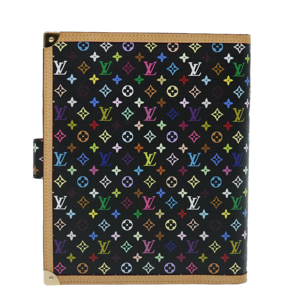 LOUIS VUITTON Multicolor Agenda GM Day Planner Cover Black R20893 Auth fm3102SAV