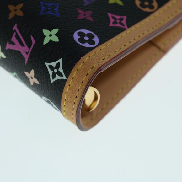LOUIS VUITTON Multicolor Agenda GM Day Planner Cover Black R20893 Auth fm3102SAV