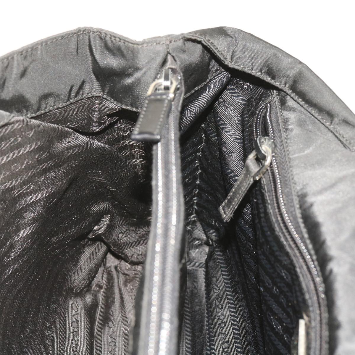 PRADA Tote Bag Nylon Black Auth fm3151