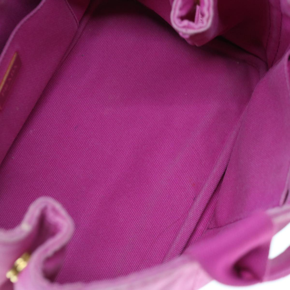 PRADA Canapa PM Hand Bag Canvas Pink Auth fm3153