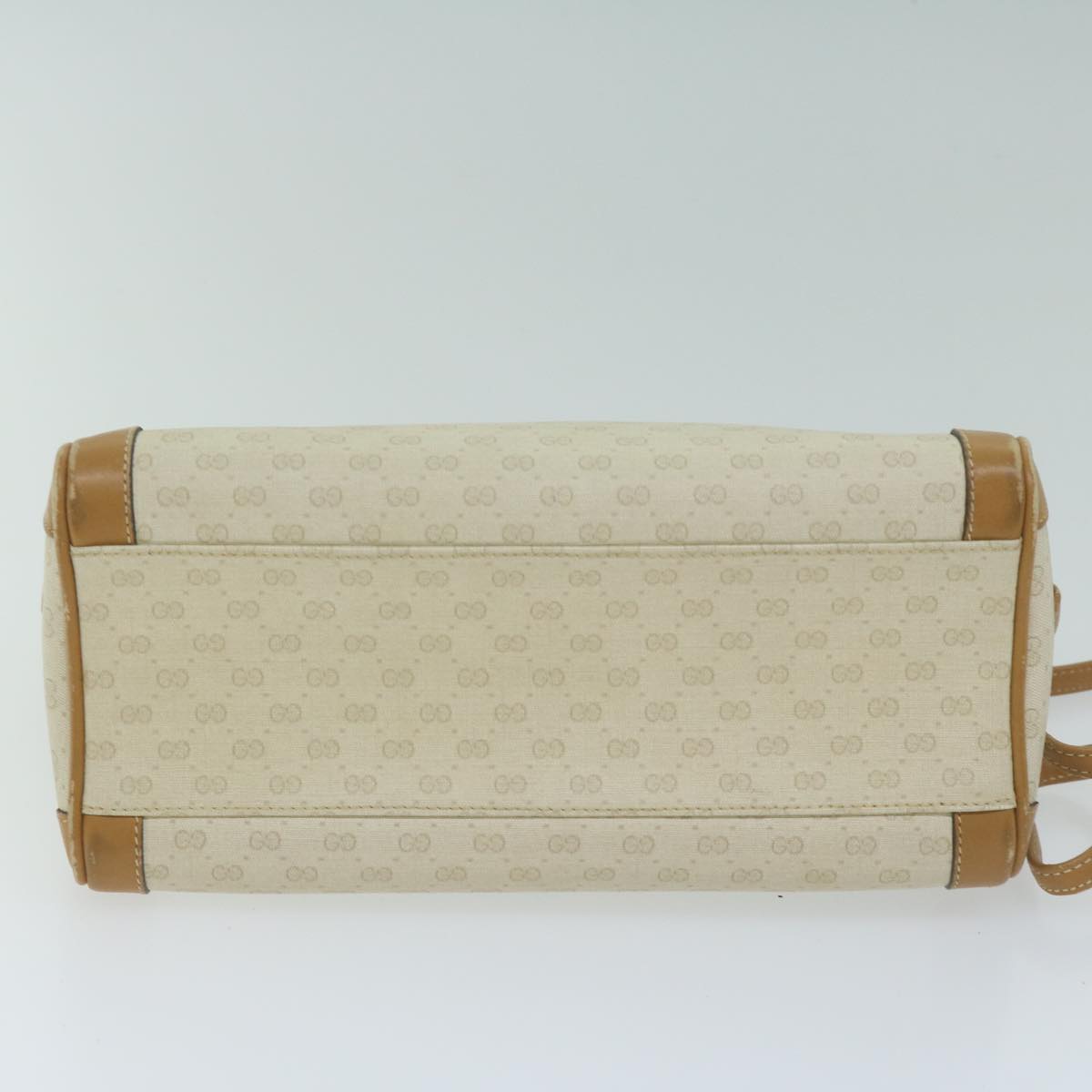 GUCCI Micro GG Canvas Shoulder Bag PVC Beige Auth fm3171