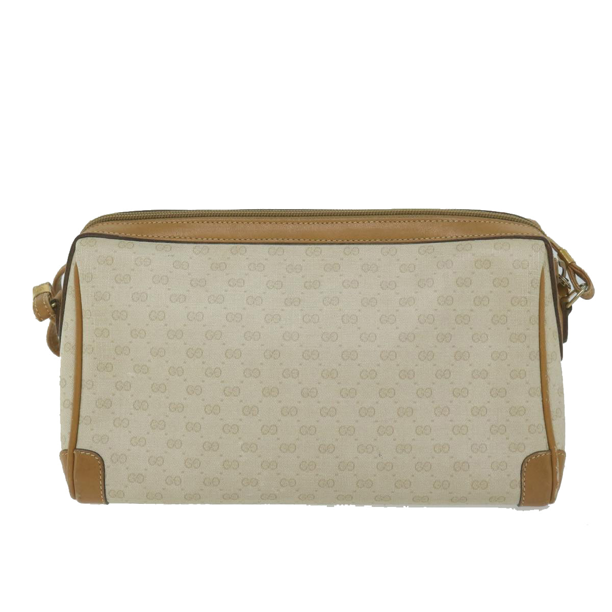 GUCCI Micro GG Canvas Shoulder Bag PVC Beige Auth fm3171 - 0