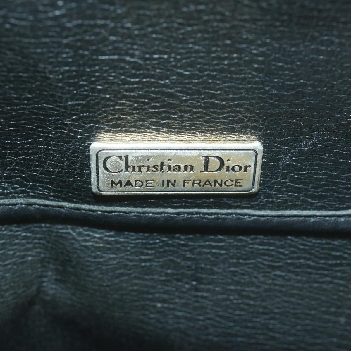 Christian Dior Shoulder Bag Leather Black Auth fm3173