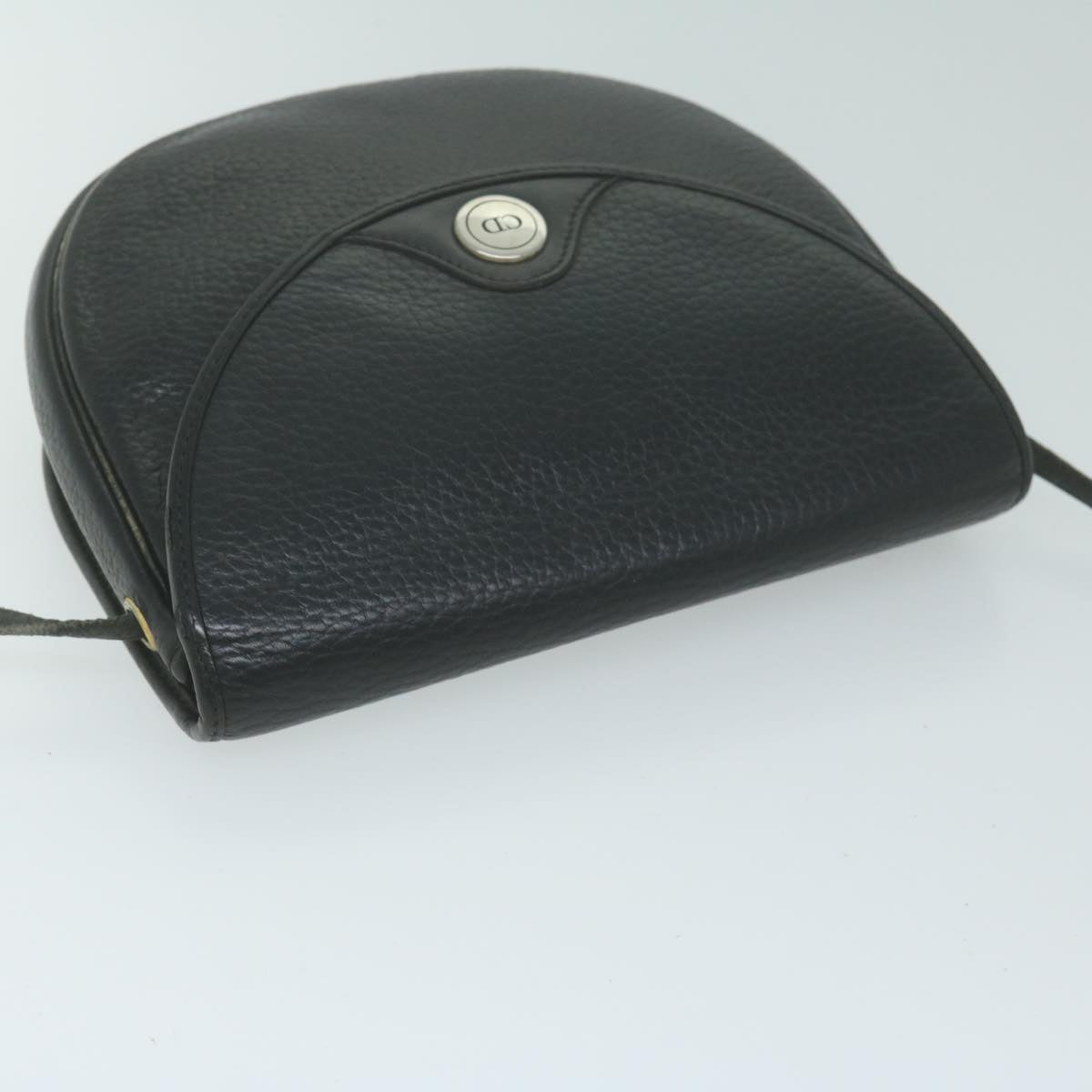 Christian Dior Shoulder Bag Leather Black Auth fm3173