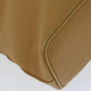 Burberrys Tote Bag Leather Beige Auth fm3177-16