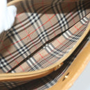 Burberrys Tote Bag Leather Beige Auth fm3177-12