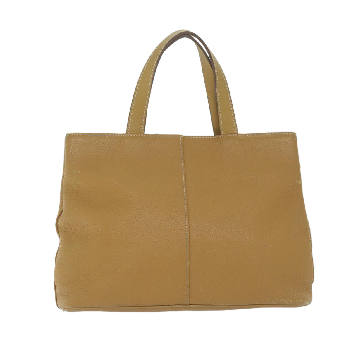 Burberrys Tote Bag Leather Beige Auth fm3177 - 0
