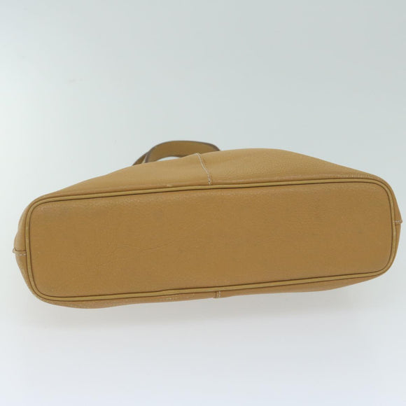 Burberrys Tote Bag Leather Beige Auth fm3177