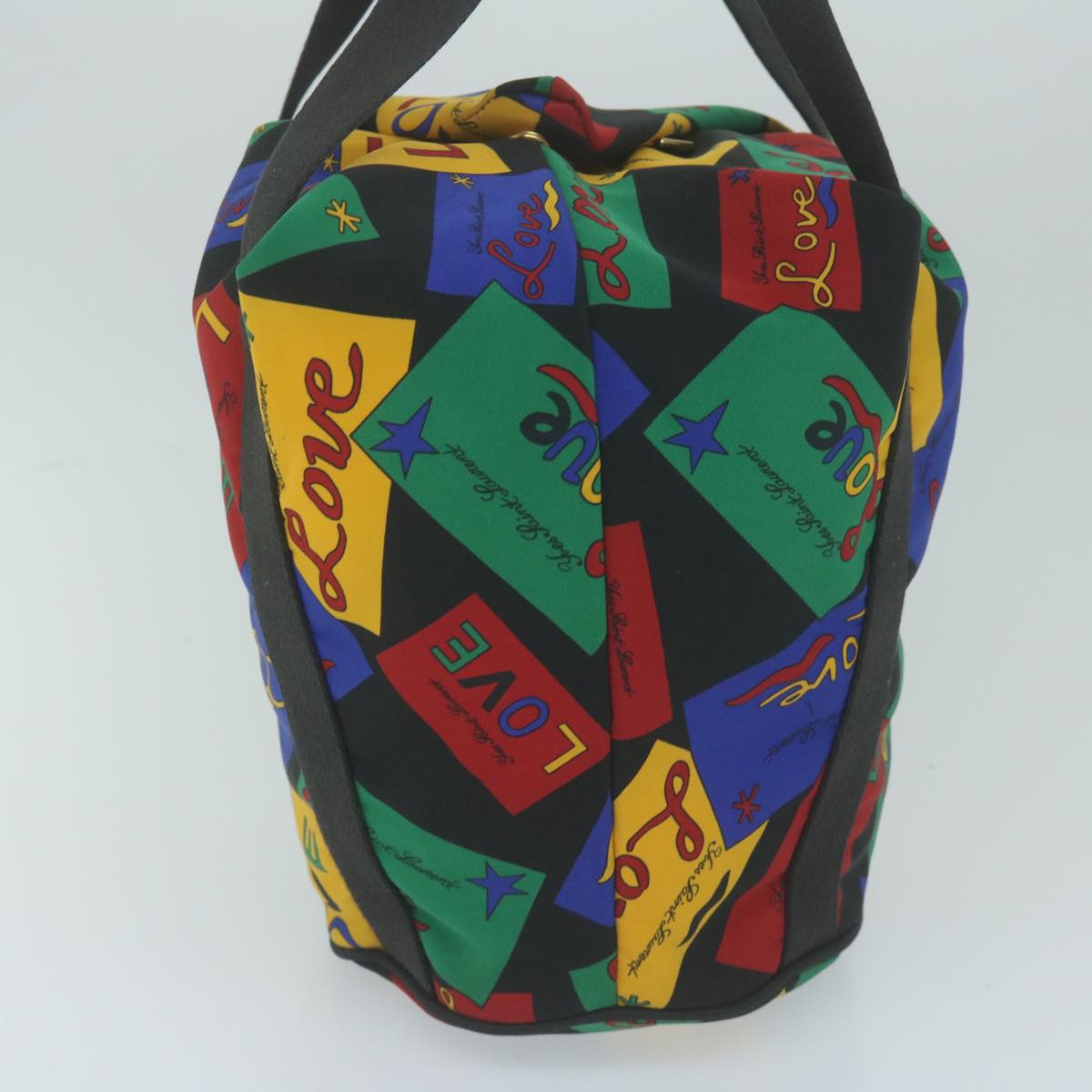 SAINT LAURENT Tote Bag Nylon Multicolor Black Auth fm3181 - 0