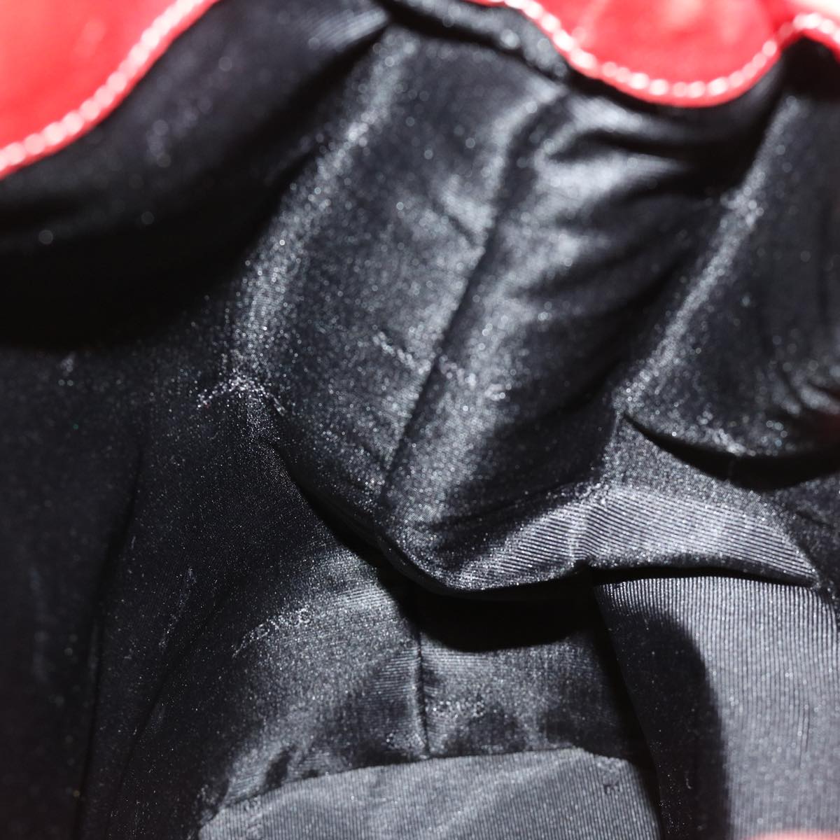 LOEWE Anagram Shoulder Bag Leather Red Auth fm3195