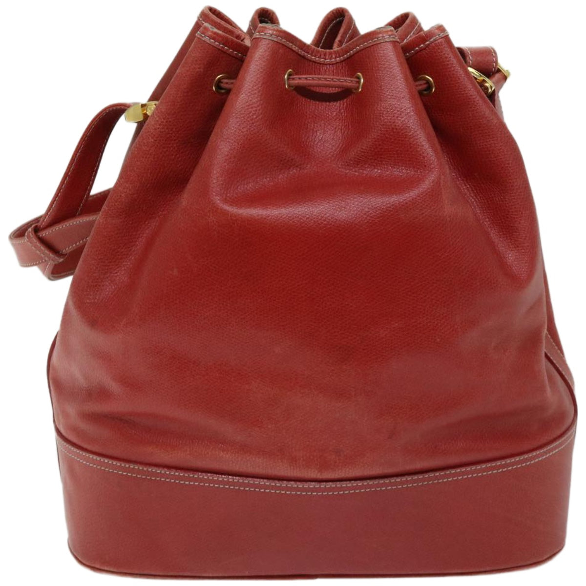 LOEWE Anagram Shoulder Bag Leather Red Auth fm3195 - 0