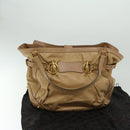 GUCCI Horsebit Shoulder Bag Leather Beige 203546 Auth fm3198-20