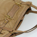 GUCCI Horsebit Shoulder Bag Leather Beige 203546 Auth fm3198-6