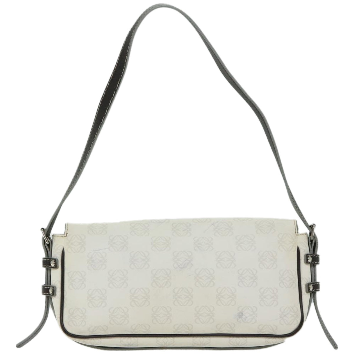 LOEWE Anagram Shoulder Bag PVC White Auth fm3203 - 0