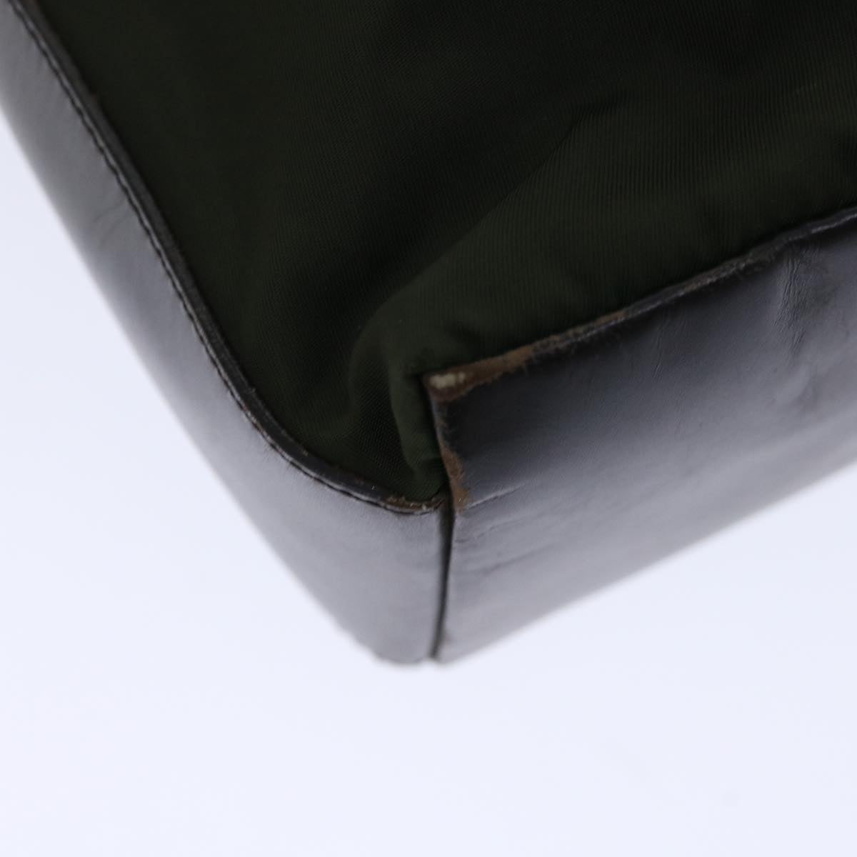 PRADA Shoulder Bag Nylon Khaki Auth fm3207