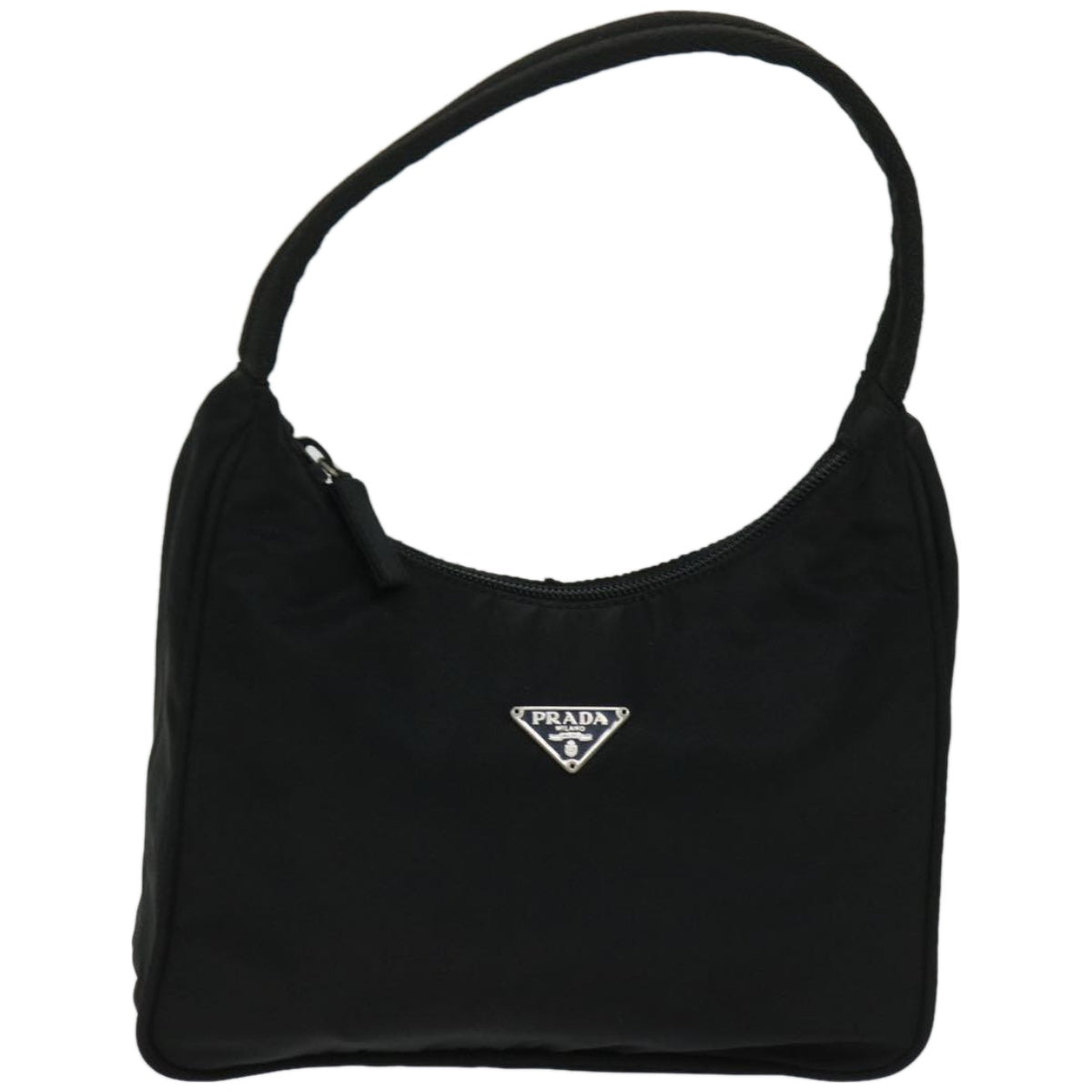 PRADA Hand Bag Nylon Black Auth fm3212