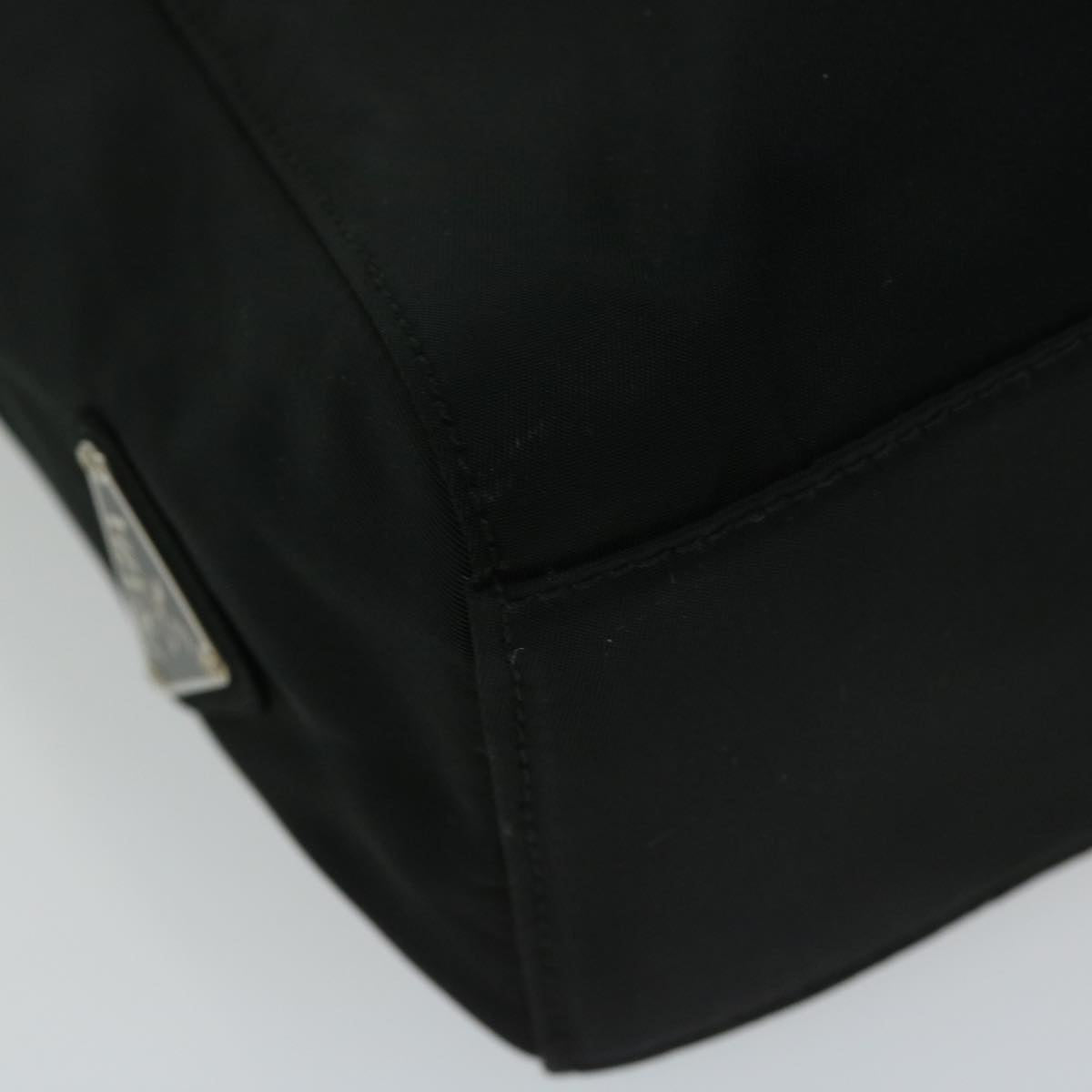 PRADA Hand Bag Nylon Black Auth fm3213