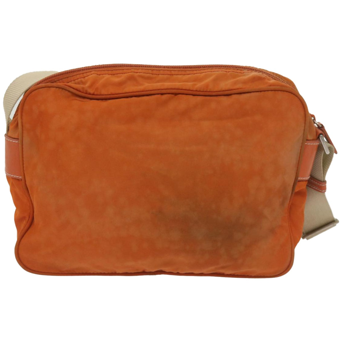 PRADA Shoulder Bag Nylon Orange Auth fm3214 - 0