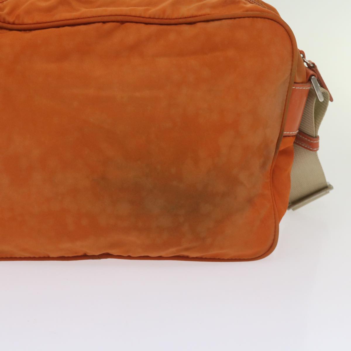 PRADA Shoulder Bag Nylon Orange Auth fm3214