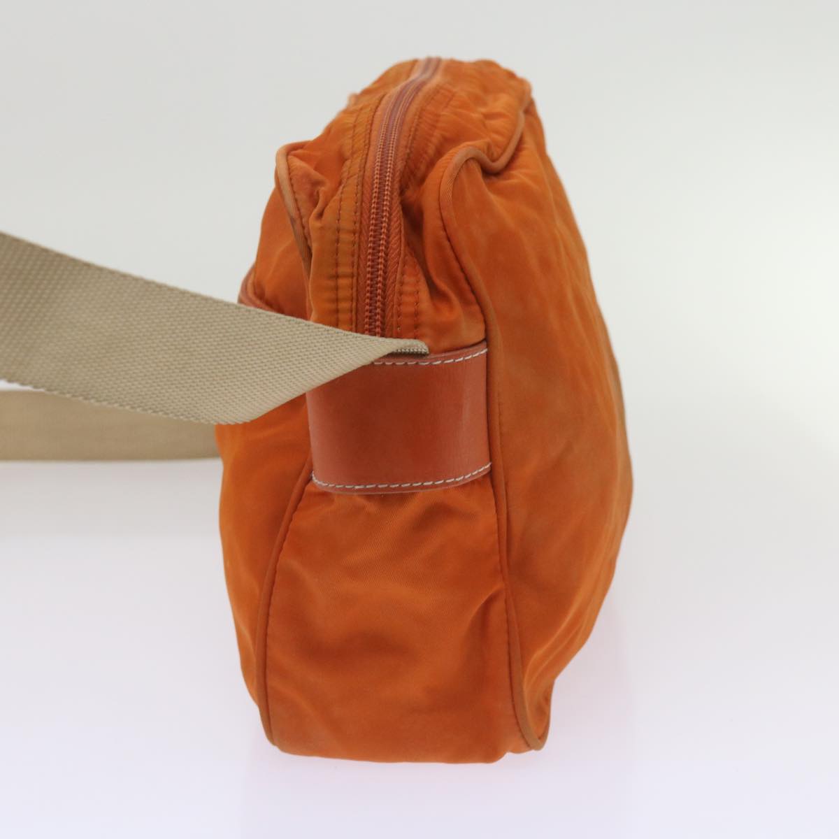 PRADA Shoulder Bag Nylon Orange Auth fm3214