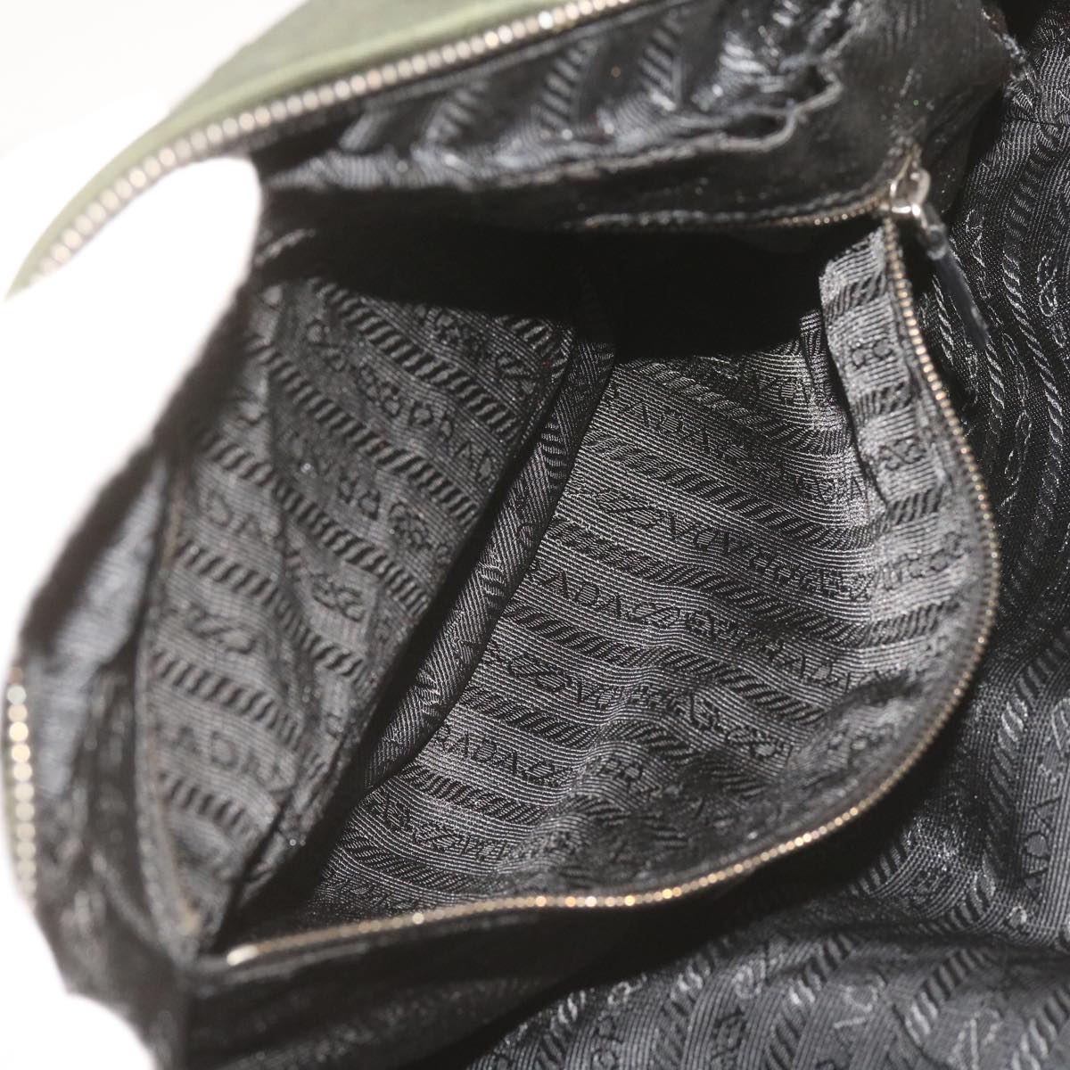 PRADA Shoulder Bag Nylon Khaki Auth fm3219