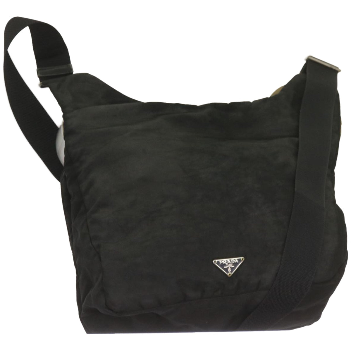 PRADA Shoulder Bag Nylon Black Auth fm3220