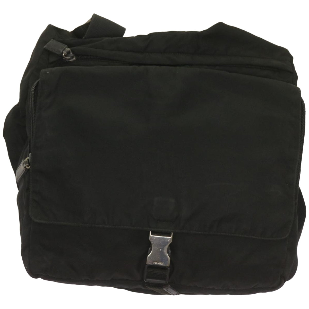 PRADA Shoulder Bag Nylon Black Auth fm3220 - 0