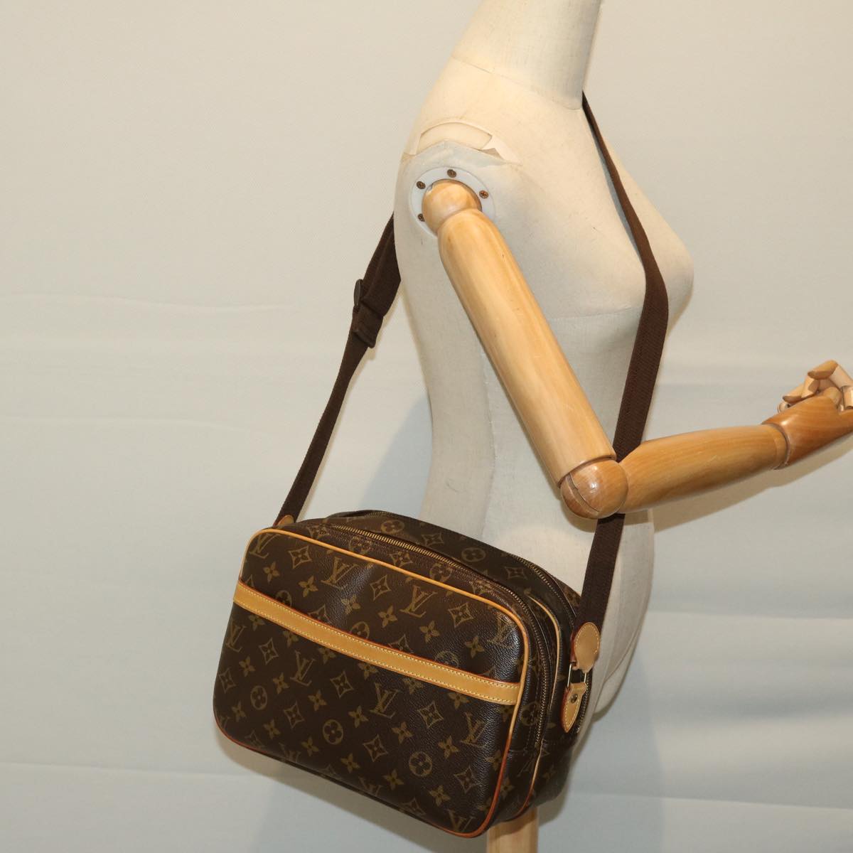 LOUIS VUITTON Monogram Reporter PM Shoulder Bag M45254 LV Auth fm3232