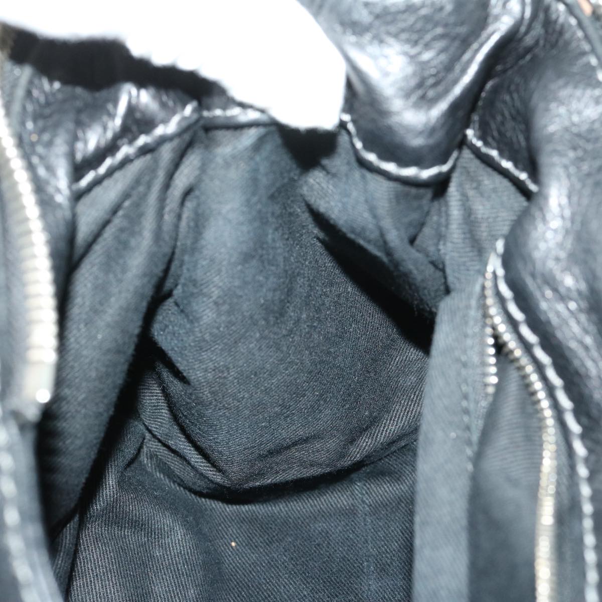 Chloe Paddington Shoulder Bag Leather Black Auth fm3249
