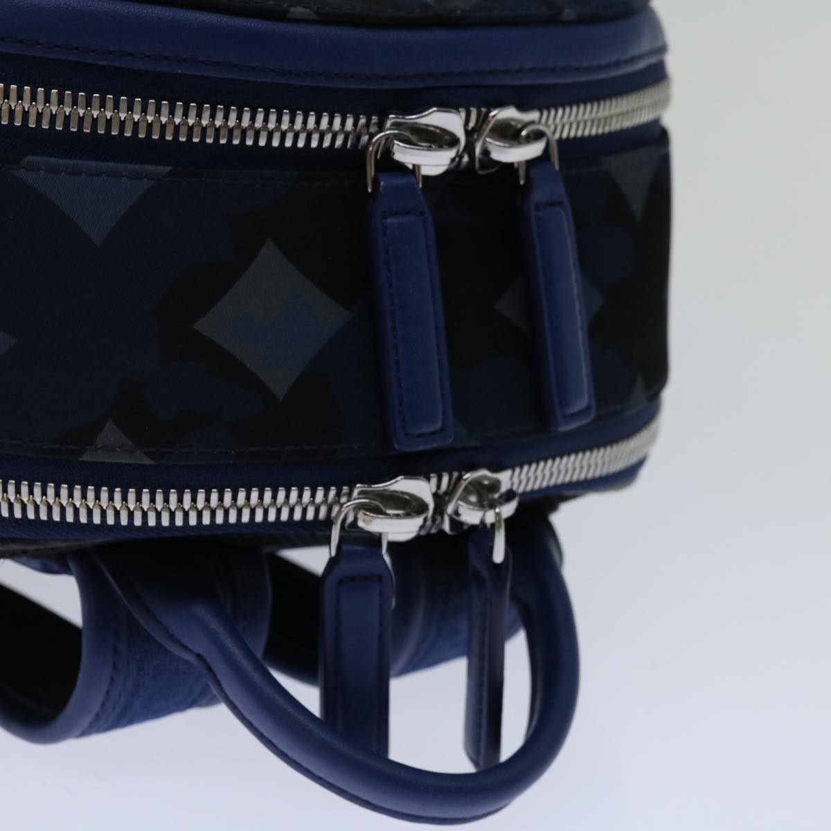 MCM Backpack Nylon Blue Auth fm3267