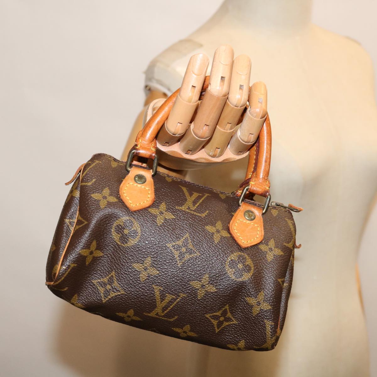 LOUIS VUITTON Monogram Mini Speedy Hand Bag Old model M41534 LV Auth fm3271