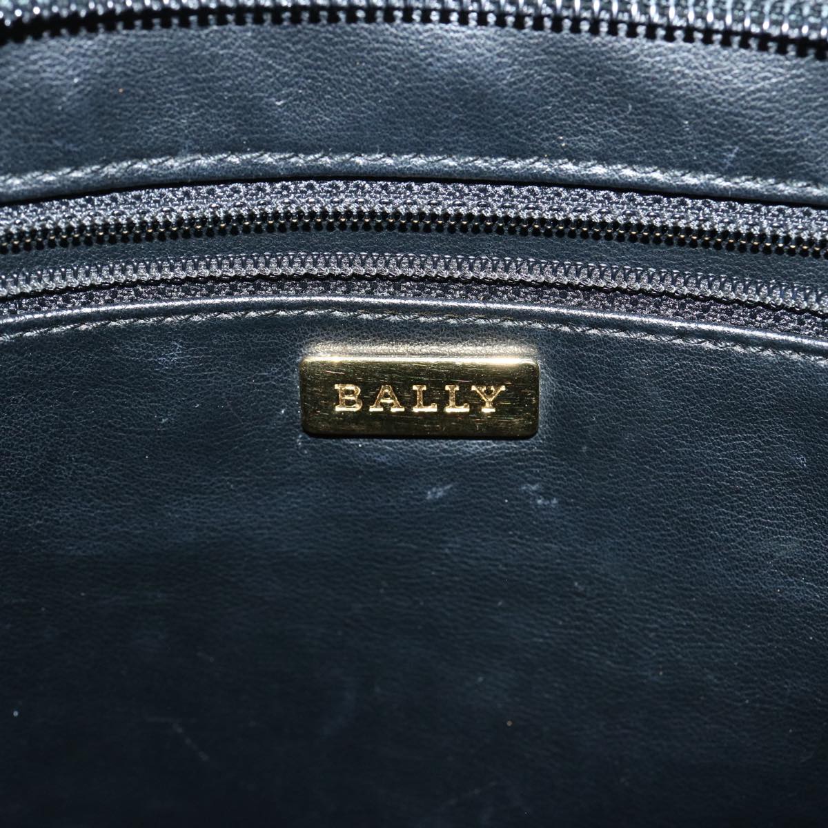 BALLY Quilted Shoulder Bag Leather Black Auth fm3281