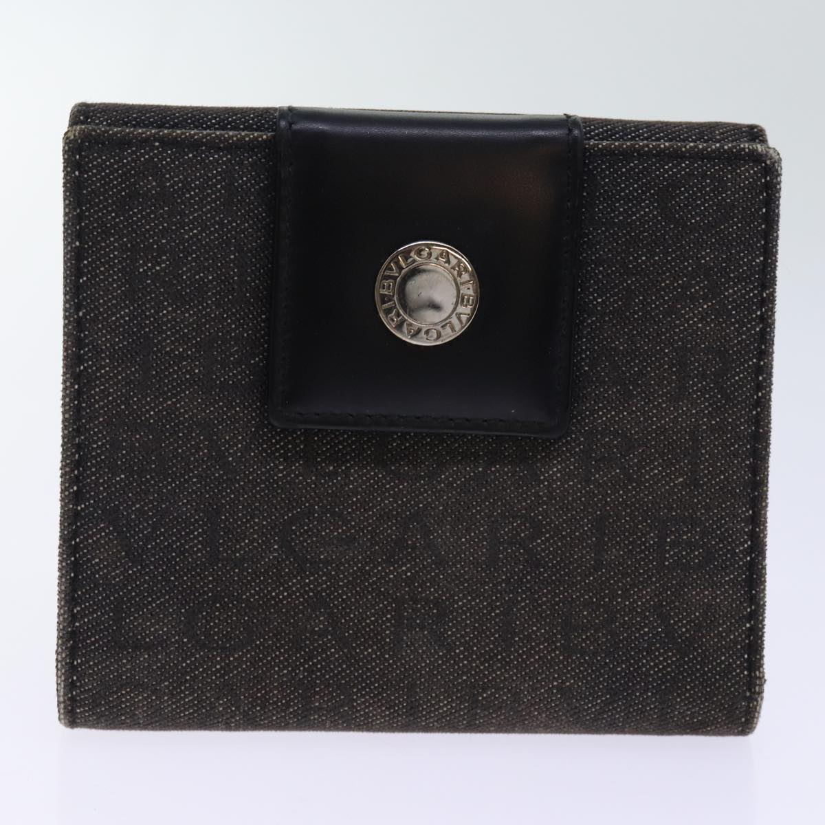 BVLGARI Wallet Leather 6Set Black Gray Auth fm3293 - 0