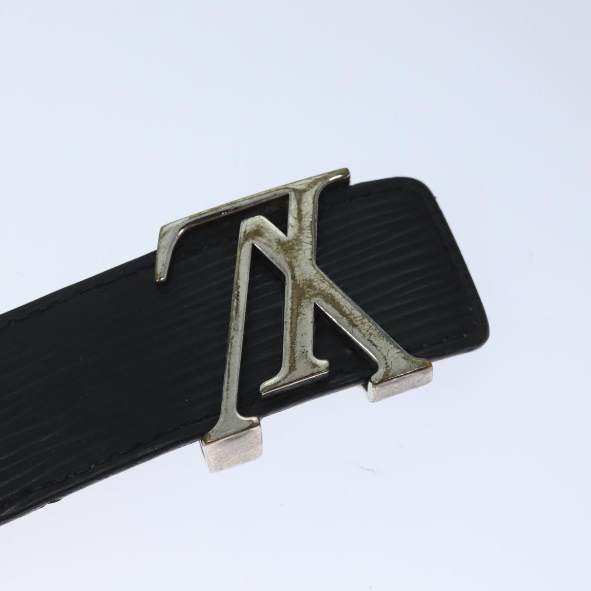 LOUIS VUITTON Epi Damier Belt Leather 3Set Black LV Auth fm3295